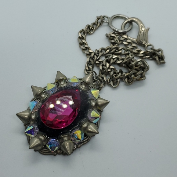 Gasoline GLAMOUR SWAROVSKI crystal spike necklace